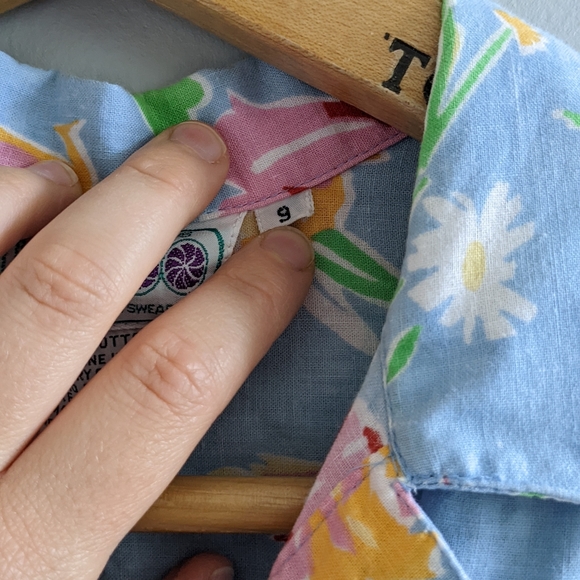 HUKAPOO Vtg Cotton Floral Sundress - Picture 5 of 9